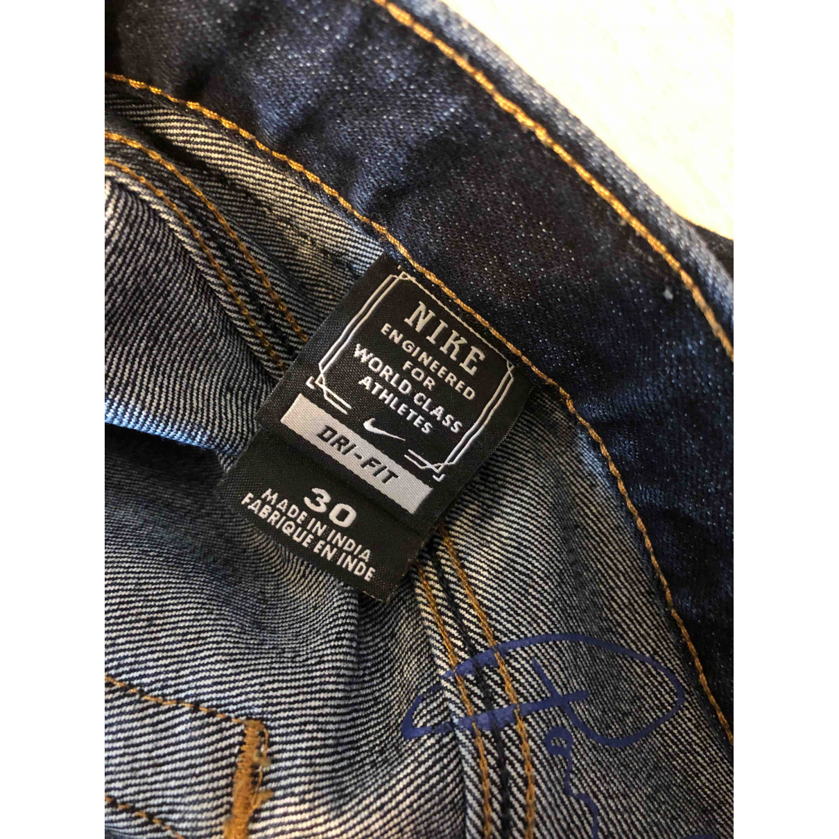 Blue cotton jeans Nike Blue size 30 US 